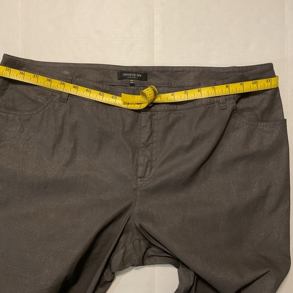 Lafayette 148 New York Shimmer Jeans Brown Straight Leg - Picture 6 of 12